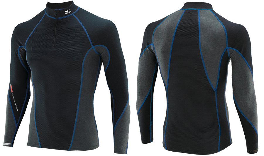 Термо Кофта Mizuno Jacquard Virtual Body Long Sleeve Half Zip Shirt Men's 73CF04082
