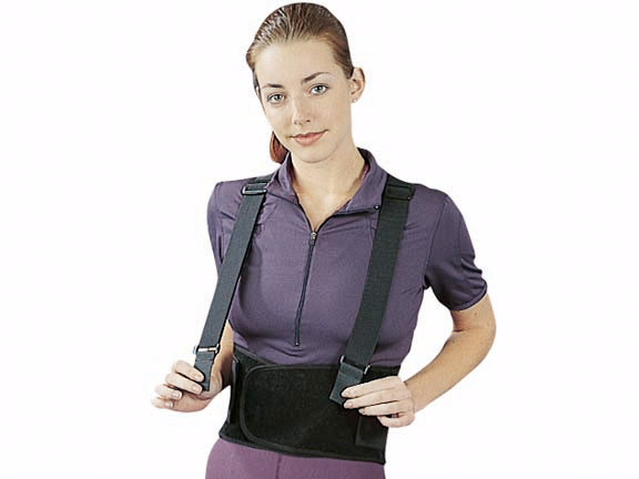 Фиксатор спины на подтяжках, черный (20,30СМ) I-ming Black Back Support/Suspender 5 PE stays  EB519